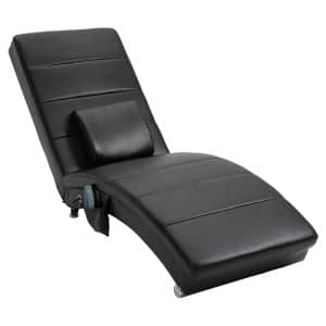 HOMCOM Massagesessel mit einem Taillenkissen schwarz 163 x 58 x 87 cm (LxBxH)   Fernsehsessel TV Sessel Relaxsessel Wohnzimmersessel