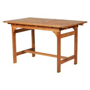 Outsunny Gartentisch ausziehbar rotbraun 120/160 x 70 x 72 cm (LxBxH)   Ausziehtisch Esstisch Gartenmöbel Holztisch