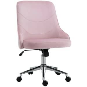 Vinsetto Bürostuhl mit Wippfunktion rosa 57 x 61 x 86-96 cm (BxTxH)   Büromöbel Schreibtischstühl Bürostuhl Drehstuhl