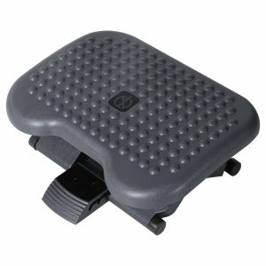 HOMCOM Fußstütze höhenverstellbar schwarz 46 x 35 x (11-17) cm (LxBxH)   Fussstütze Fußablage Relax Fuß Stütze für Büro