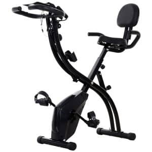 HOMCOM Fahrradtrainer mit LCD Display 97 x 51 x 115 (LxBxH)   Fitnessfahrrad Heimtrainer Ergometer Hometrainer Fitnessgerät