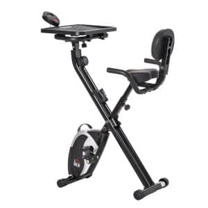 HOMCOM Heimtrainer mit 8 Stufen 97-107L x 53B x 22H cm   Heimtrainer Fahrradtrainer Magnetwiderstand Schwungrad Fitness