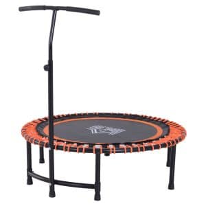 HOMCOM Fitness-Trampolin mit Haltegriff schwarz