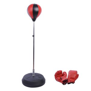 HOMCOM Punchingball-Set mit Boxhandschuhe schwarz