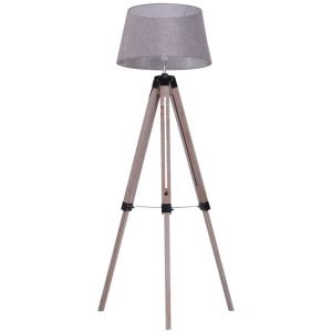 HOMCOM Tripod-Stehleuchte natur