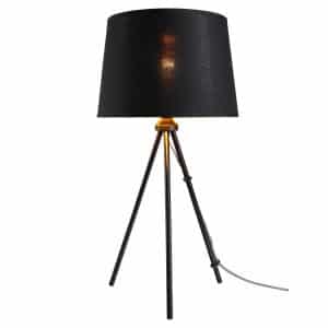 HOMCOM Tripod-Tischleuchte 30 x 30 x 60 cm (LxBxH)   Retro-Tischlampe Nachttischlampe Tripodlampe