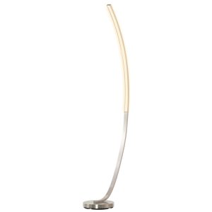 HOMCOM Stehlampe in Kurvenform silber 50 x 23 x 149 cm (LxBxH)   Stehleuchte Wohnzimmerlampe Leselampe Lampe