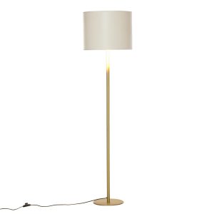 HOMCOM Stehleuchte mit Kunstleder-Schirm 40 x 160 cm (ØxH)   Wohnzimmerlampe Standleuchte Stehlampe Lampe