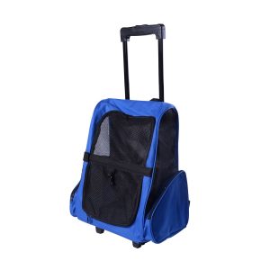 PawHut 2 in 1 Hundetasche als Trolley oder Rucksack verwendbar blau 36 x 30 x 49 cm (LxBxH)   Tragetasche Transporttasche Rucksack Trolley