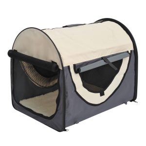 PawHut Hundetransportbox in Größe M M: 61 x 46 x 51 cm (LxBxH)   Hundebox Transportbox faltbar Hundetransportbox