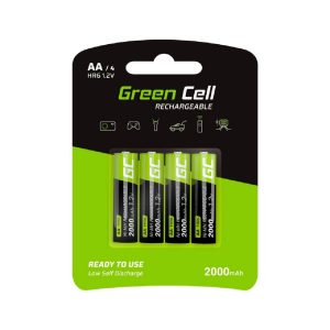 Green Cell 4x Akkumulator AA HR6 2000mAh Akkus Batterien (Nickel-Hydrid-Akku