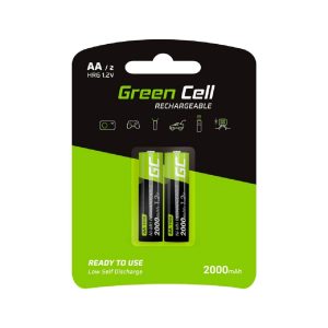 Green Cell 2x Akkumulator AA HR6 2000mAh Akkus Batterien (Nickel-Hydrid-Akku