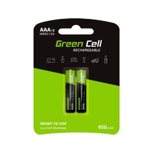 Green Cell 2x Akkumulator AAA HR03 950mAh Akkus Batterien (Nickel-Hydrid-Akku
