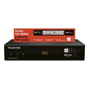 TELESTAR STARSAT HD+ inklusive 6 Monate HD+ Receiver (HDTV Free-to-Air Satellitenreceiver