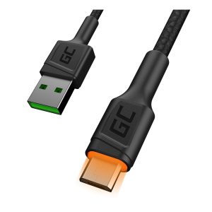 Green Cell USB-A - microUSB-Kabel 2m LED Quick Charge 3.0