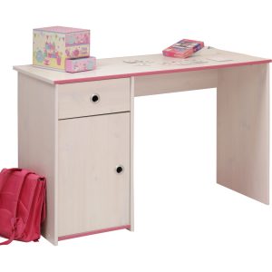 Schreibtisch Smoozy 121 x 50 cm Parisot weiß - pink