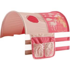 Tunnel Prinzessin inkl. 2 Sichtfenster + Bett-Tasche 100% Baumwolle pink - rosa