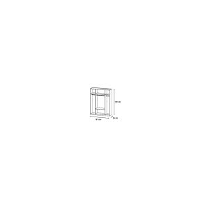Kleiderschrank Bela grau - weiß 4 Türen B 181 cm - H 197 cm