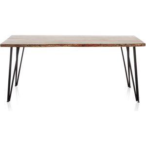 Tisch Luise Natur/Schwarz 90 x 140 cm