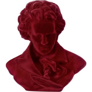 Deko-Figur Beethoven Dunkelrot