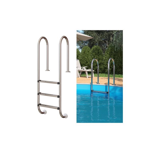 Poolleiter Einbauleiter 3 Stufen Schwimmbadleiter V2A Edelstahl Pool Einstieg