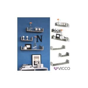 VICCO 3er Set Wandregal Hängeregal Bücherregal Wandboard Trend Regal Beton