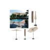 Oskar Sonnenschirm 270cm Set beige inkl Schutzhülle + Ständer Gartenschirm