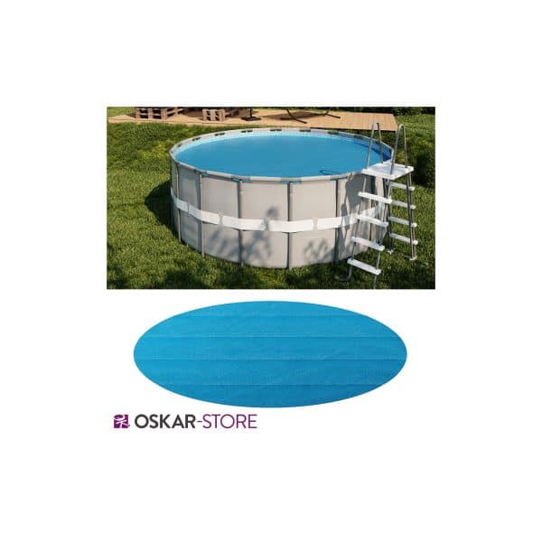 Oskar Solarfolie Pool rund 366cm Solarplane 400µ My Poolheizung Solarabdeckplane