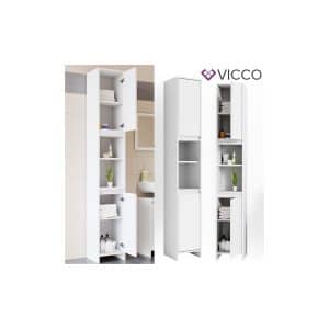 VICCO Badschrank EMMA Weiß Badezimmerschrank Hochschrank Badregal Schrank