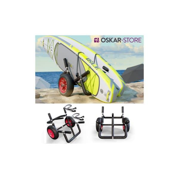 Oskar Transportwagen Doppel für 2x SUP Stand Up Paddle Surfboard Surfwagen Alu