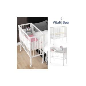 Beistellbett SOPHIE Weiß Babybett Stillbett Stubenbett Nestchen Boxspringbett 2 Seitenteile