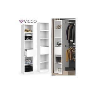 Vicco Kleiderschrank GUEST - Regal Schlafzimmer Erweiterung geteilt Schublade