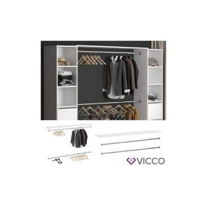 Vicco Kleiderschrank GUEST - Oberplatte Schrank Erweiterung mit Kleiderstange