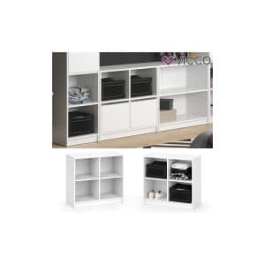 Vicco Kleiderschrank GUEST - Kommode Schrank viergeteilt Sideboard Regal