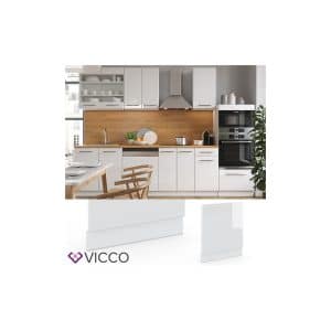 VICCO Geschirrspülerblende 60 cm Weiß Küchenzeile Unterschrank Fame
