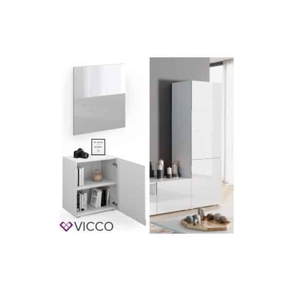 VICCO Tür Front COMPO M8 weiß hochglanz Groß Schublade Aktenschrank Bücherregal