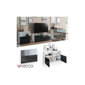 VICCO Tür Front COMPO M9 anthrazit hochglanz Mittel Schublade Schrank Bücherregal