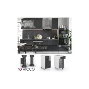 VICCO Schubunterschrank 40 cm Anthrazit Küchenzeile Unterschrank Fame