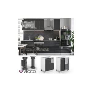VICCO Unterschrank 60 cm Anthrazit Küchenzeile Unterschrank Fame