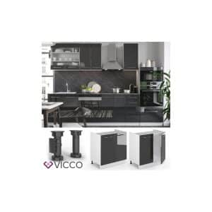 VICCO Spülenunterschrank 80 cm Anthrazit Küchenzeile Unterschrank Fame