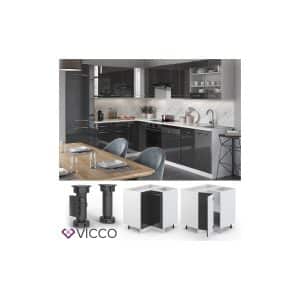VICCO Eckunterschrank 87 cm Anthrazit Küchenzeile Unterschrank Fame