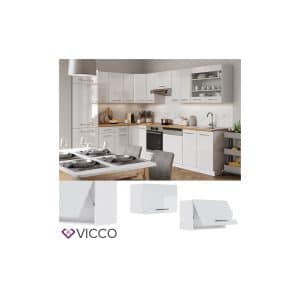 VICCO Hängeschrank 60 cm (flach) Weiß Küchenzeile Unterschrank Fame