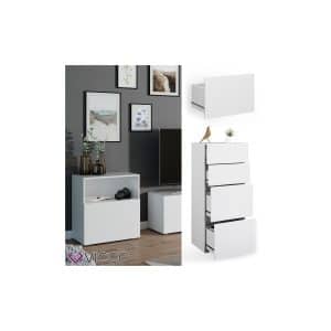 VICCO Schublade COMPO M13 weiß/weiß Groß Aktenschrank Bücherregal