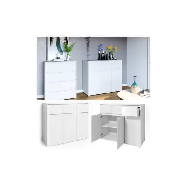 VICCO Kommode RUBEN Weiß Schubladen 120 cm Sideboard Mehrzweckschrank Schrank