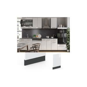 VICCO Geschirrspülerfront 45 cm Weiß Hochglanz Küchenschrank Blende Küchenzeile Fame-Line