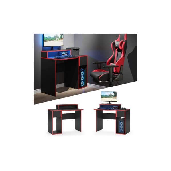 Vicco Gaming Desk Schreibtisch Kron 100cm Gamer PC Tisch Computertisch Bürotisch