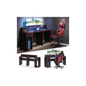 Vicco Gaming Desk Schreibtisch Kron 170cm Gamer PC Tisch Computertisch Bürotisch