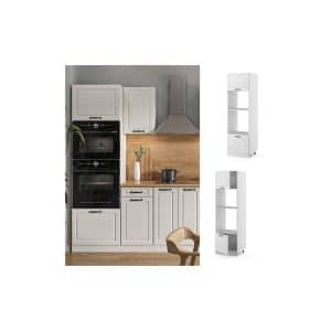 Vicco Mikrowellenumbauschrank 60 cm Weiß Küchenschrank Unterschrank Küchenzeile R-Line