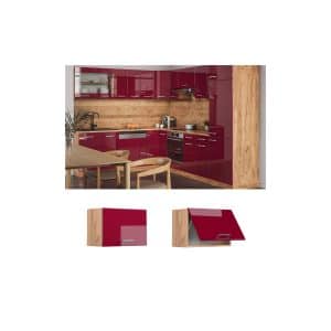 Vicco Hängeschrank Küchenschrank Küchenzeile R-Line 60 cm flach Goldkraft Bordeaux