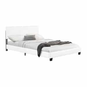 Juskys Polsterbett Bolonia 140x200 cm - Bett mit Lattenrost – Jugendbett weiß